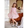 thumbnail image 6 of Arshiner Toddler Girls Dress with Pockets Cute Casual Floral Print Sleeveless Sundress and Long Sleeve Shrugs Set, 6 of 9