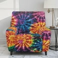 thumbnail image 2 of Xoenoiee Tie Dye Print 4-Piece Recliner Chair Covers Stretch Jacquard Chair Covers for Reclining Chair Recliner Slipcovers for Living Room Soft Recliner Protector with Pockets, 2 of 7