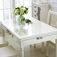 Uyoyous 79x40 inch Clear Table Cover Protector, 2mm Thick Table Pads