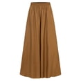 thumbnail image 1 of High Waist Elastic Waistband Solid Color Women Full Length Oversized Wide Leg Pants, 1 of 7