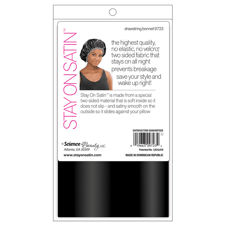 STAY ON SATIN Drawstring Bonnet STAY ON SATIN Drawstring Bonnet