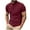 Wine, variant on Short Sleeve T-shirts for Men Mock Henley Neck Plain Tshirts Classic Fit Sport Golf Tops Casual Summer Clothes (XL, Khaki)