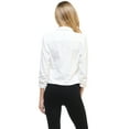 thumbnail image 3 of Auliné Collection Womens Casual Lightweight 3/4 Sleeve Fitted Open Blazer, 3 of 3