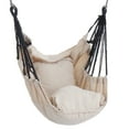 thumbnail image 1 of SELLCLUB Hammock Chair Swing for Indoor Outdoor Large Hanging Rope Seat with 2 Pillows & Storage Bag, 550 Lbs, 1 of 6