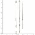 thumbnail image 3 of Sterling Silver Chain And Bar Dangle Post Earrings (80 X 4.15) Made In India qe16053, 3 of 6
