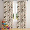 thumbnail image 5 of Blackout Kids Curtains,Red Mushroom Berry Leaf Beige Pattern Childrens Insulated Curtains Set Of 2,Bedroom Essentials,Toddler Room Decor 42"x84", 5 of 5