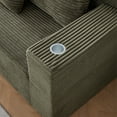 thumbnail image 3 of Modular Cloud Couch Sectional Sofa: Deep Seat Corduroy Furniture for Home Office & Small Spaces - No Assembly Required with Cup Holders & Multiple Pillows for Entrepreneurs & Remote Workers, 3 of 9