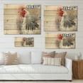 thumbnail image 4 of Designart 'Close Up Of White Columbia Brahma Rooster Bird' Traditional Print on Natural Pine Wood, 4 of 5