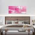 thumbnail image 4 of Hieng Pink Grey Canvas Wall Art for Living Room Modern Stripes Decor Abstract Office Painting Pictures Artwork for Room Posters （Only canvas）, 4 of 6