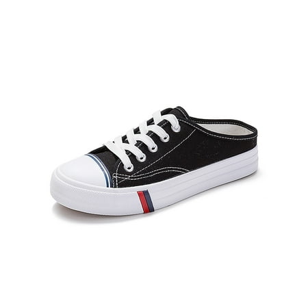 backless canvas sneakers