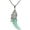 02 Green, variant on Wolf Teeth Necklace for Women Men Wolf Totem Amulet Pendant Necklace Luminous Wolf Dog Fang Necklace Halloween Necklace Glow in The Dark Gift Jewelry