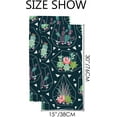 thumbnail image 3 of SKYSONIC Fingertip Hand Towels Set of 2 Pcs Succulents and Cactuses Absorbent Face Bath Towels for Bathroom Kitchen 30"x15", 3 of 6