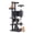 CT-HZ54-Ashy, variant on HarmonyStrings 54in Cat Tree, Multi-Level Cat Tower with Spacious Perch, 2 Cozy Caves, Scratching Posts, Climbing Ladder, 2 Plush Balls, Durable Pet House Furniture -CT-HZ54-Dark Gray