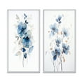 thumbnail image 2 of Designart "Tender Ginko Leaves in Blue Shades II" Leaves Framed Wall Art Set Of 2 - Traditional Blue Framed Wall Art Set Of 2, 2 of 6