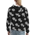 thumbnail image 7 of Lsque White Flower Dandelion Pattern Casual Women's Hoodie,Hooded Sweatshirt with Kangaroo Pocket,Pullover Hoodie with Eye-catching Drawstrings-XX-Large, 7 of 7