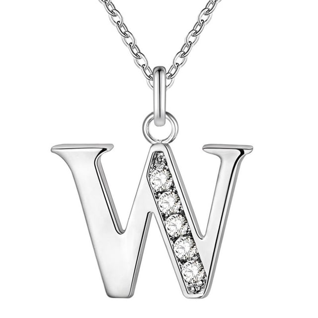 Collar de 26 letras, accesorios de moda de diamantes, regalos para la novia del amante Wmkox8yi sjalhkljlk5880