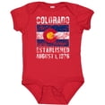 thumbnail image 3 of Inktastic Established August 1, 1876 Colorado Flag Boys or Girls Baby Bodysuit, 3 of 5