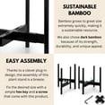 thumbnail image 3 of Fox & Fern Adjustable Plant Stand Indoor - 8 to 12 Inch Mid Century Bamboo Plant Stand with Adjustable Width; Plug In Design; Easy to Assemble; Two Height Options - For 8 9 10 11 & 12 Inch Pots, 3 of 5