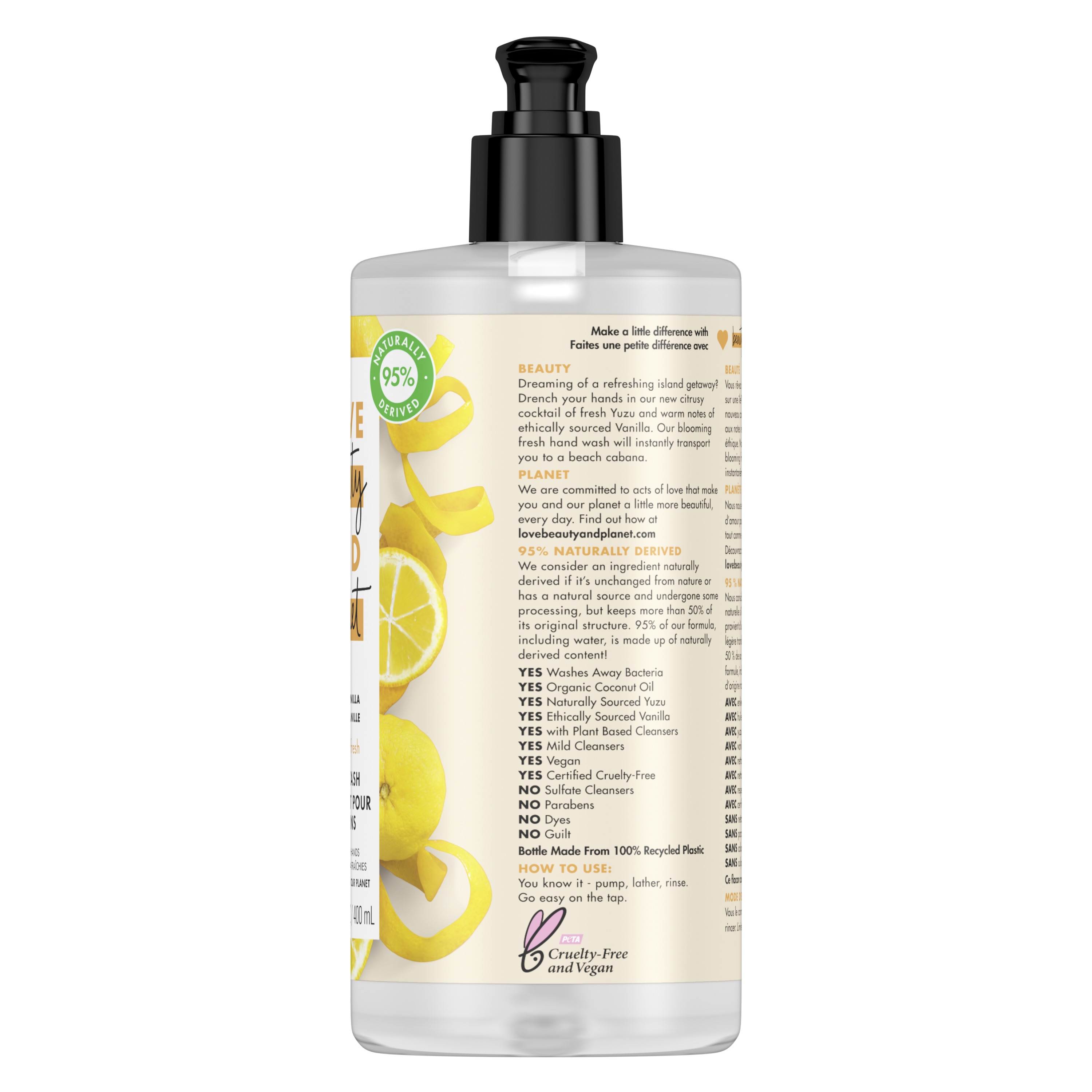 Love Beauty And Planet Blooming Fresh Hand Soap Yuzu & Vanilla 13.5 oz - image 5 of 8