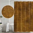thumbnail image 4 of Gold Brown Shower Curtain Set - Long 72" x 84" Washable Bathtub Curtain with 12 Hooks, Farmhouse Linen Texture Waterproof Fabric Stall Shower Curtains for Bathroom/Bathtub Décor, 4 of 8