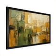 thumbnail image 2 of Designart "Wild Essence Collage in Green Beige I" Abstract Framed Wall Art Decor - Modern Green Tachisme Entryway Framed Wall Art, 2 of 6