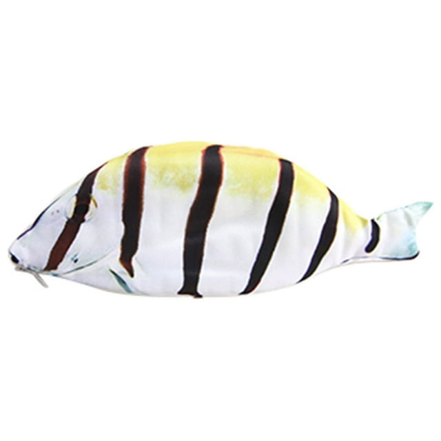 Trousse de Papeterie pour Organisation Durable Zippée avec Thème de Poisson Réaliste Pochette à Stylos pour Fournitures Scolaires