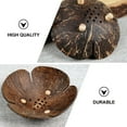 thumbnail image 5 of Tineasur Set of 2 Dark Brown Coconut Wood Bowls, Multipurpose Wooden Storage Dishes for Candy, Keys, Snacks, and Small Items, 5 of 6