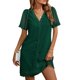 thumbnail image 1 of Vestido de encaje de Verano ANGGREK con Lunares, Dobladillo con Volantes Fluidos, cuello en V, manga Corta, Informal, Cómodo, Transpirable, Para Fiesta en Casa, Cita de trabajo, 1 of 5