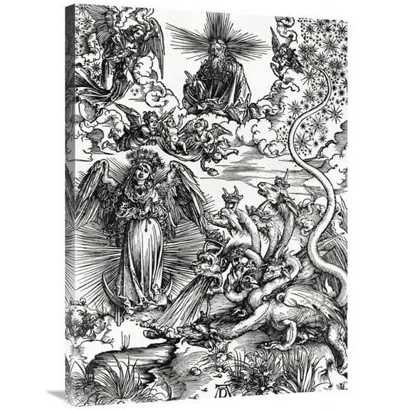 36 in. The Apocalyptic Woman Art Print - Albrecht Durer