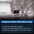 thumbnail image 6 of Unique Bargains Car Mirror Cover Cap, Left Driver Side Wing Mirror Cover for Toyota RAV4 2019-2025, Rear View Mirror Cover No.87945-42160, Door Side Mirror Cap Mirror Housing, Glossy Black, 6 of 7
