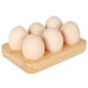 thumbnail image 1 of Bandeja De Huevos Soporte De Madera Para Huevos 6 Agujeros Organizador De Huevos Estante Ahorro De Espacio Muyoka Hogar, 1 of 6