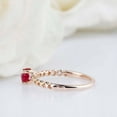 thumbnail image 4 of HeartsAndYou 0.5ct Natural Round Pink Ruby Ring Wire Mesh Band Solitaire 14k SOLID Rose Gold, 4 of 9