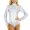 Silver, variant on Riforla Women Yoga Jumpsuits Shiny Metallic Leather High Collar Long Sleeve Leotard Bodysuit Women's Bodysuit Blue M