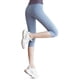 thumbnail image 2 of Pantalones de fitness recortados para mujer, pantalones cortos deportivos elásticos de cintura alta para levantar la cadera, pantalones ajustados de color melocotón para yoga, 2 of 5