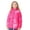 V-Hot Pink, variant on kamemir Girls Rain Jacket Lightweight Waterproof Hooded Cotton Lined Raincoat Windbreaker for Kids Size 4-12 Years(Purple,M)
