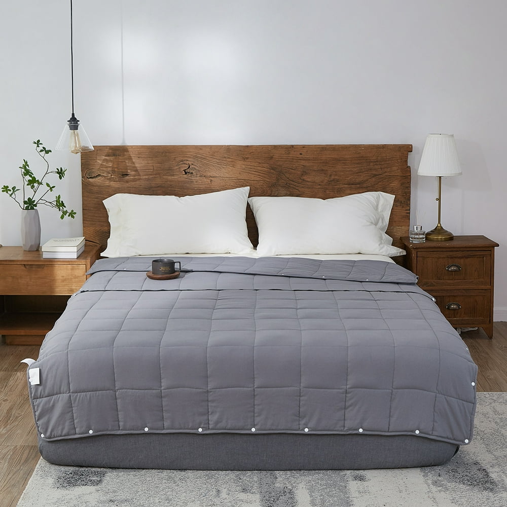 BESC 7-Layer Weighted Blanket 20 lbs 2 in 1 with Zipper 86 x 86 in King