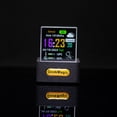 thumbnail image 4 of 2X Crystal Cube Pantalla de Fotos Estación Meteorológica Inteligente de Escritorio Holográfica Reloj Digital con Álbum de Animaciones GIF, 4 of 5