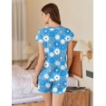 thumbnail image 4 of Ekouaer Cotton Pajamas for Women Set 2 Piece Cap Sleeve Pjs Shorts Set Lounge Sets Sleepwear, 4 of 6