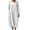 White, variant on Tqcoqu Women's Crew Neck Cotton Linen Midi Dress with Pocket,Loose Fit Side Crinkle Texture Casual Long Tunic Dress