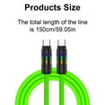 thumbnail image 3 of CIYISON Fast Speed USB C to USB C Charging Cable 5A 100W 240W Type C Power Delivery Cable for Smartphones Tablets Laptops, 3 of 9