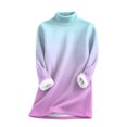 thumbnail image 4 of Breezora Cold Weather Mock Neck Sweatshirt Womens Insulated Crew Long Sleeve Casual Indoor Outdoor Loungewear XXL Size Pink, 4 of 5