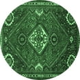 thumbnail image 1 of Ahgly Company Indoor Round Persian Emerald Green Traditional Area Rugs, 6' Round, 1 of 4