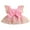 Pink, variant on Bagilaanoe Newborn Baby Girl Rompers Dress Flower Print Fly Sleeve Bodysuit 6M 12M 18M 24M Infant Summer Tulle Patchwork Dress