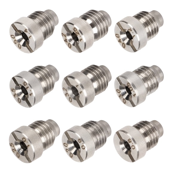 General Stainless Steel Pressure Washer Nozzle Set 9 Different Sizes For Garden Cleaning And Vehicle Washing