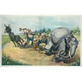 thumbnail image 2 of Udo Keppler 18x13 Black Ornate Wood Framed Double Matted Museum Art Print Titled - The New South - the Triumph of Free Labor (1895), 2 of 5