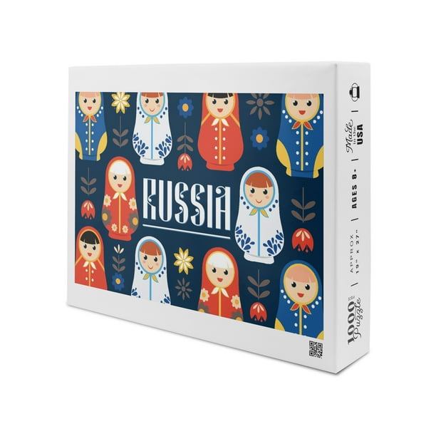 Russia, Nesting Dolls, Pattern (1000 Piece Puzzle, Size 19x27