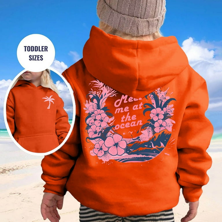 Girls Sweaters Girl s Hoodie Long Sleeve Soft Sweatshirt Graphic Hoody Kids Cute Pullovers Top Clothes For Girls Sweatshirts for Teen Girls Sweatshirts for Girls Orange 160 Walmart