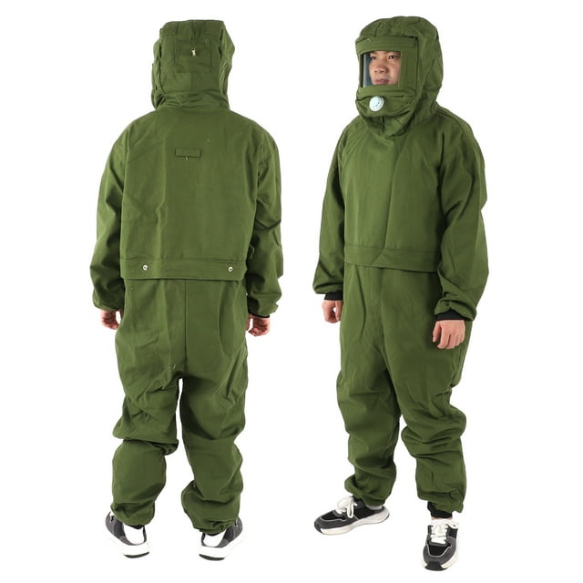 LHCER Sand Blasting Suit Protective Hood Splash Work Protection For Cast Iron Shipbuilding,Protective Canvas Suit,Sand Blaster Suit