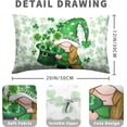 thumbnail image 6 of St Patricks Day Gnomes Lumbar Pillow Covers 12x20 Set of 2 Green Lucky Shamrock Decorative Pillow Cover St. Patrick''s Clovers Bow Hat Cushion Cases Spring Rustic Outdoor Pillowcase for Couch Sofa, 6 of 6