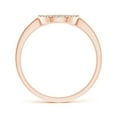 thumbnail image 2 of ANGARA Natural Tapered-Shank Diamond Peace Sign Ring in 14K Rose Gold for Women (Size-1.25mm| Color-K| Clarity-I3) | April Birthstone, Anniversary, Jewelry Gift for Women | Natural Diamond Ring, 2 of 8